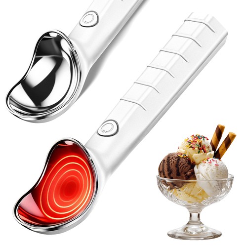 Heated ice cream - cream, scoop